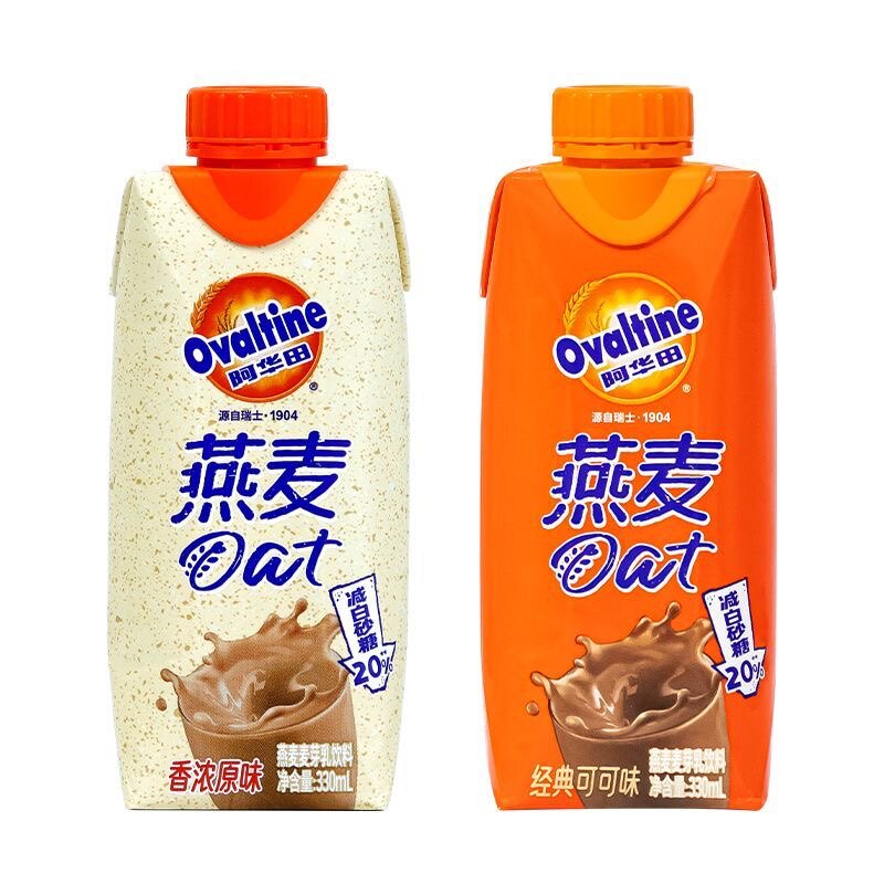 【清仓直播】阿华田燕麦麦芽乳 330ml*6 原味  乳可可味