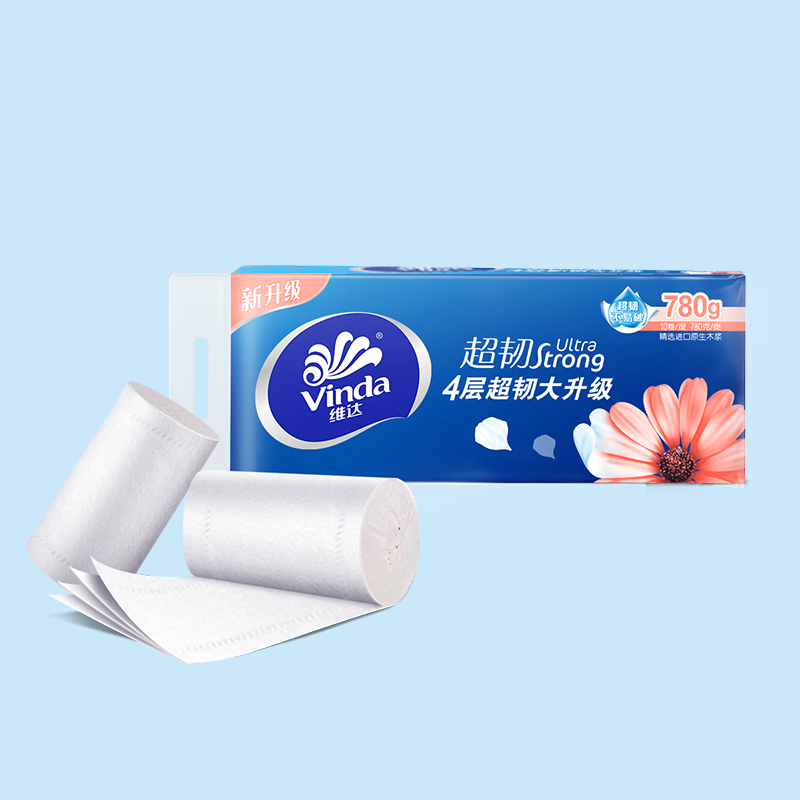 【品牌折扣】维达卷纸超韧无芯卷纸 4层*78g*10卷,洗护清洁剂/卫生巾/纸/香薰,卷筒纸,淘宝优惠券,粉丝福利购,淘宝优惠卷