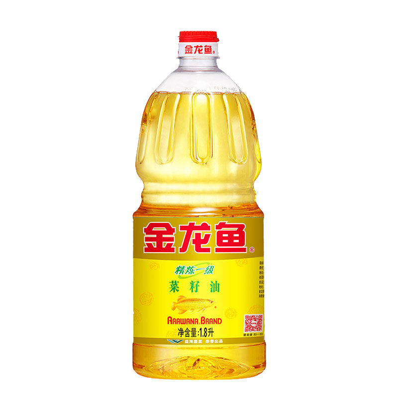 金龙鱼精炼一级菜籽油小瓶装植物油食用油 转基因1.8l【fd】
