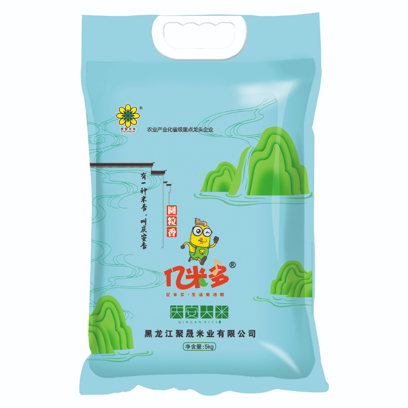 亿米多 庆安大米 东北圆粒香米 5kg【fd】