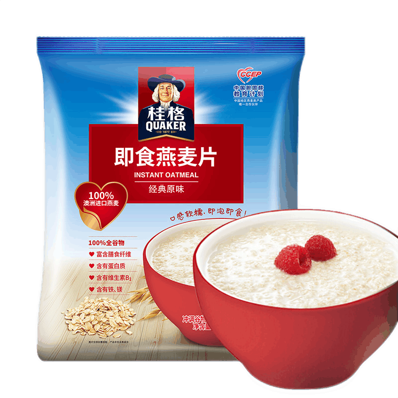 桂格即食燕麦片1000g袋装早餐营养代餐DR