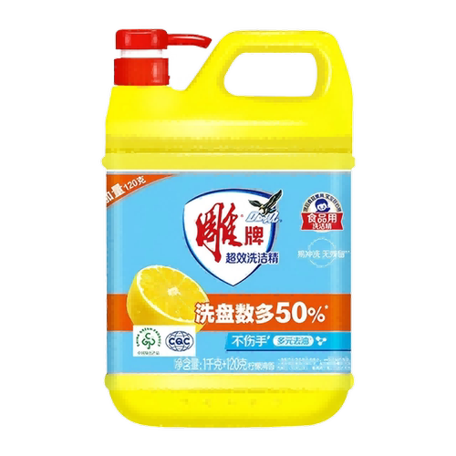 雕牌1.12kg超效洗洁精柠檬香无磷配方不伤手食品用易冲洗-TJB