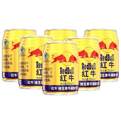 红牛维生素牛磺酸饮料运动能量饮料 250ml*6罐