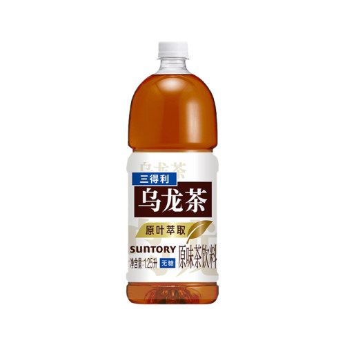 三得利乌龙茶无糖茶饮料1.25L*4瓶大瓶装