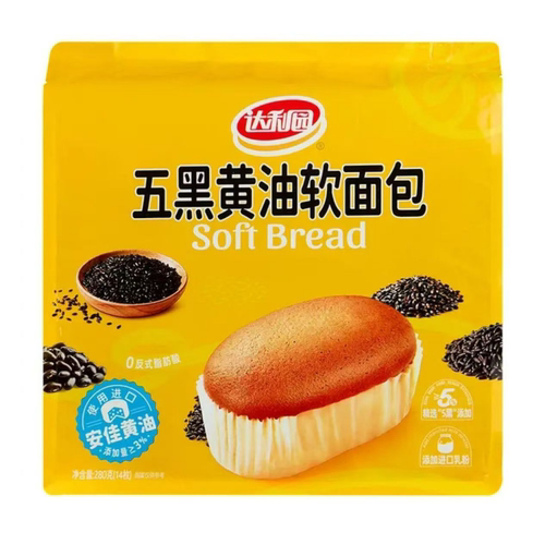 【品牌折扣】2袋 达利园黄油软面包 280g*2袋 五红黄油