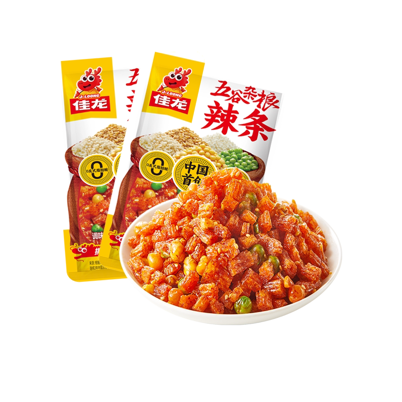 佳龙五谷杂粮辣条甜辣味散装约18g*2包-XT