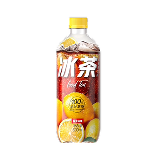 碳酸茶饮料 农夫山泉冰茶柠檬红茶600ml 4瓶夏季