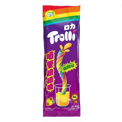 【清仓直播】口力吸管扭扭糖 40g*10 彩虹糖