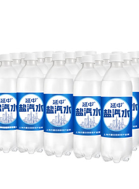 延中盐汽水600ml*20瓶整箱老上海风味低热量汽水饮料防暑-CL