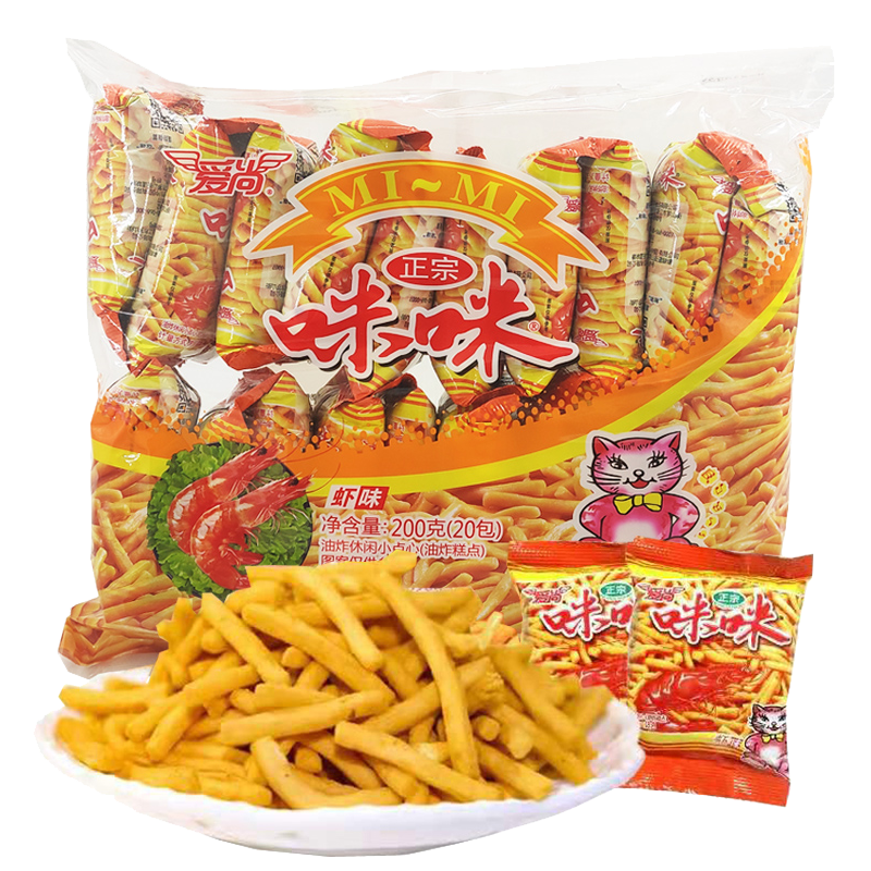 爱尚咪咪虾味条10g*40包休闲零食【TJB】 零食/坚果/特产 膨化食品 原图主图