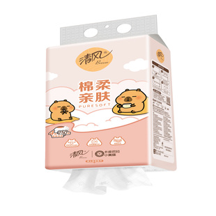 清风抽纸悬挂式 1提 卡皮巴拉挂抽纸巾4层 250抽