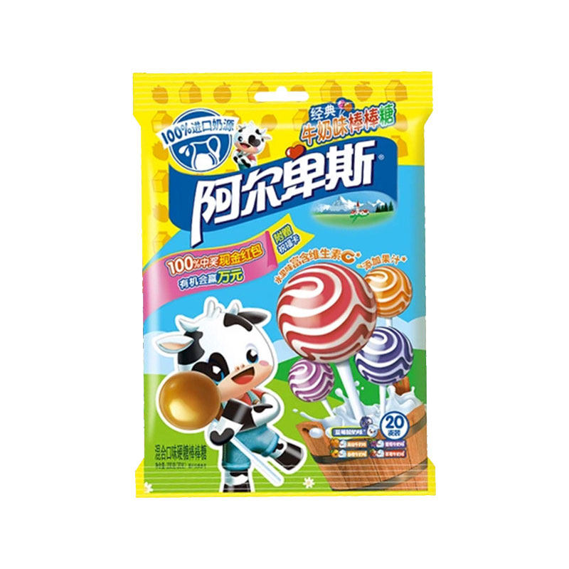 【芭芭农场】阿尔卑斯棒棒糖200g*1袋混合口味