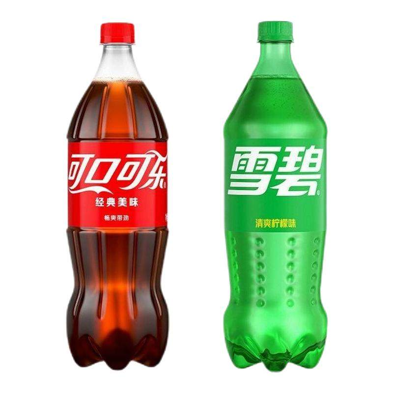 可口可乐+雪碧组合装1.25L*2瓶碳酸饮料大瓶汽水饮品经典口味