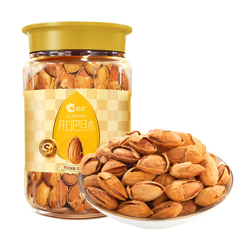 洽洽开口巴旦木罐装400g坚果炒货儿童休闲零食KJ