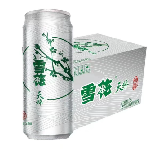 雪花9度天粹啤酒500ml*12瓶清仓rx