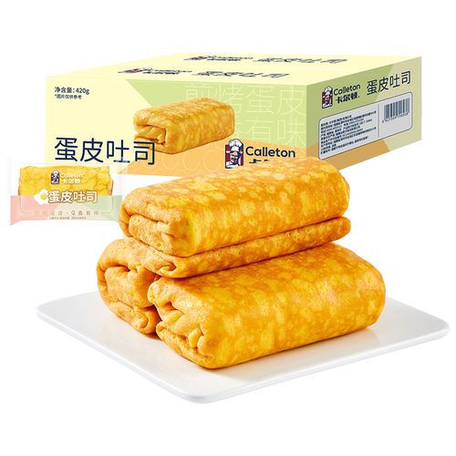 卡尔顿蛋皮吐司420g面包早餐整箱零食小吃糕点蛋糕食品KJ