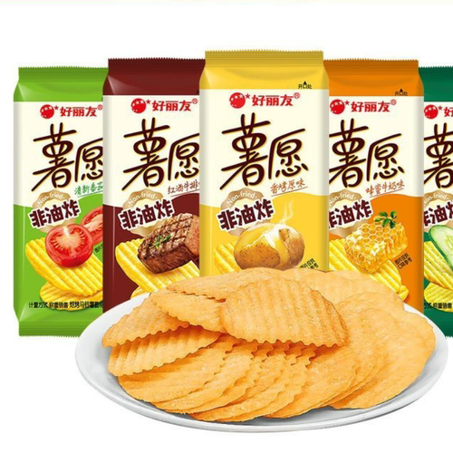 好丽友薯愿薯片小包装膨化土豆片35.8g原味番茄牛排休闲娱乐零食