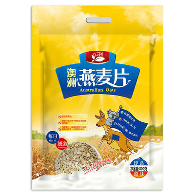 金裕皖燕麦片袋装开袋即食代餐麦片 澳洲燕麦片800g*1袋-BY