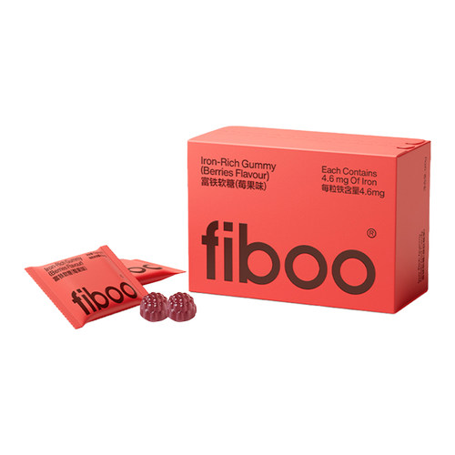 FIBOO富铁软糖 4g*30粒（莓果味）-CN