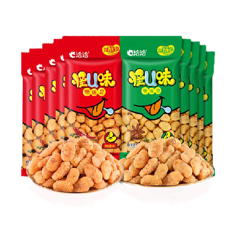 【清仓直播】洽洽怪U味怪味豆 25g*12包 随机混合口味