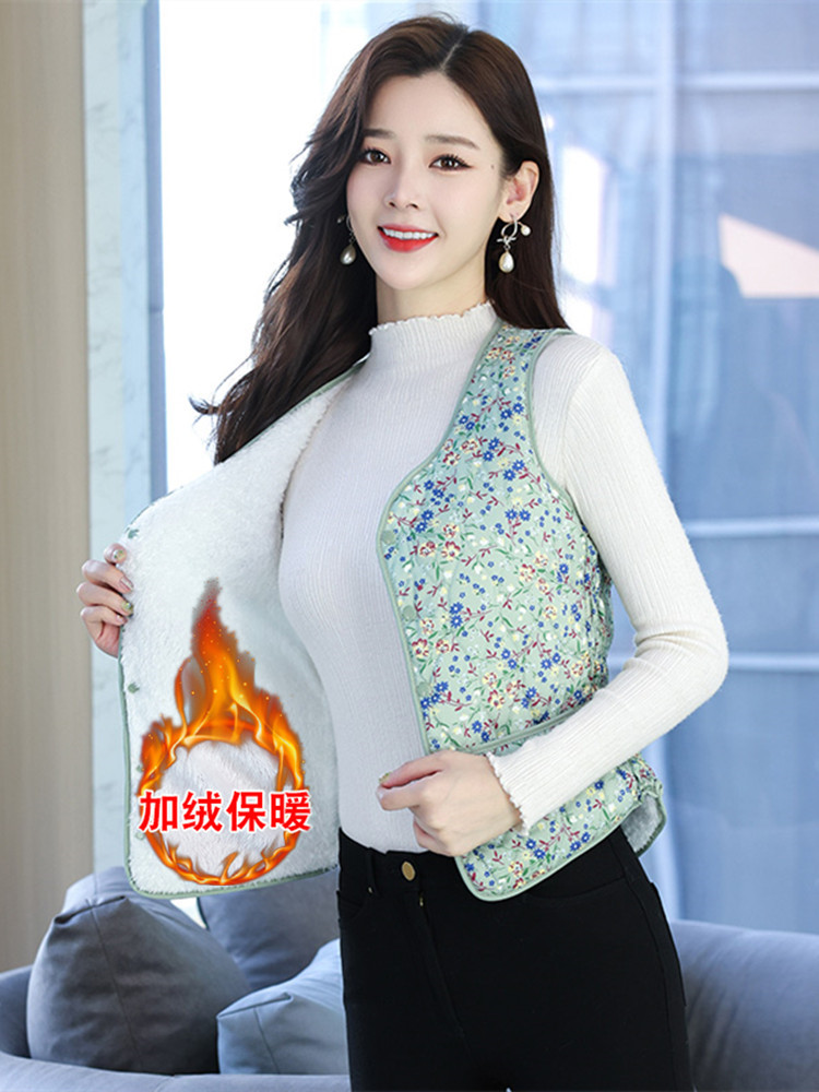 羽绒棉马甲女短款修身大码背心2026新款秋冬马夹外穿保暖坎肩内胆