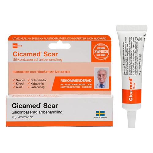 瑞典药房Cicamed Scar硅凝胶痤疮烧伤手术疤痕膏淡疤膏15g