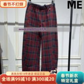 格子镰刀裤 真我永恒2025冬装 新款 加厚2545C15122吊牌899