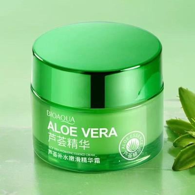 正品芦荟保湿润肤霜补水精华面霜紧致抗皱抗衰老护肤正品女擦脸保