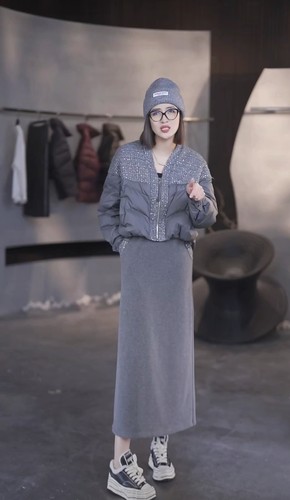 SHYNESS SPACE高定雪尼尔加绒显瘦半裙25TL4171