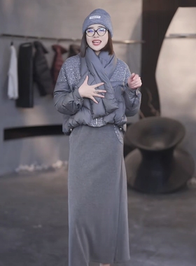 【月光岩石】SHYNESS SPACE原创设计师白鸭绒羽绒服外套25TL4158