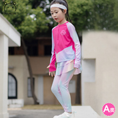 女童运动速干衣套装 吸湿排汗跑步衣 春秋羽毛球防晒训练服网球长袖