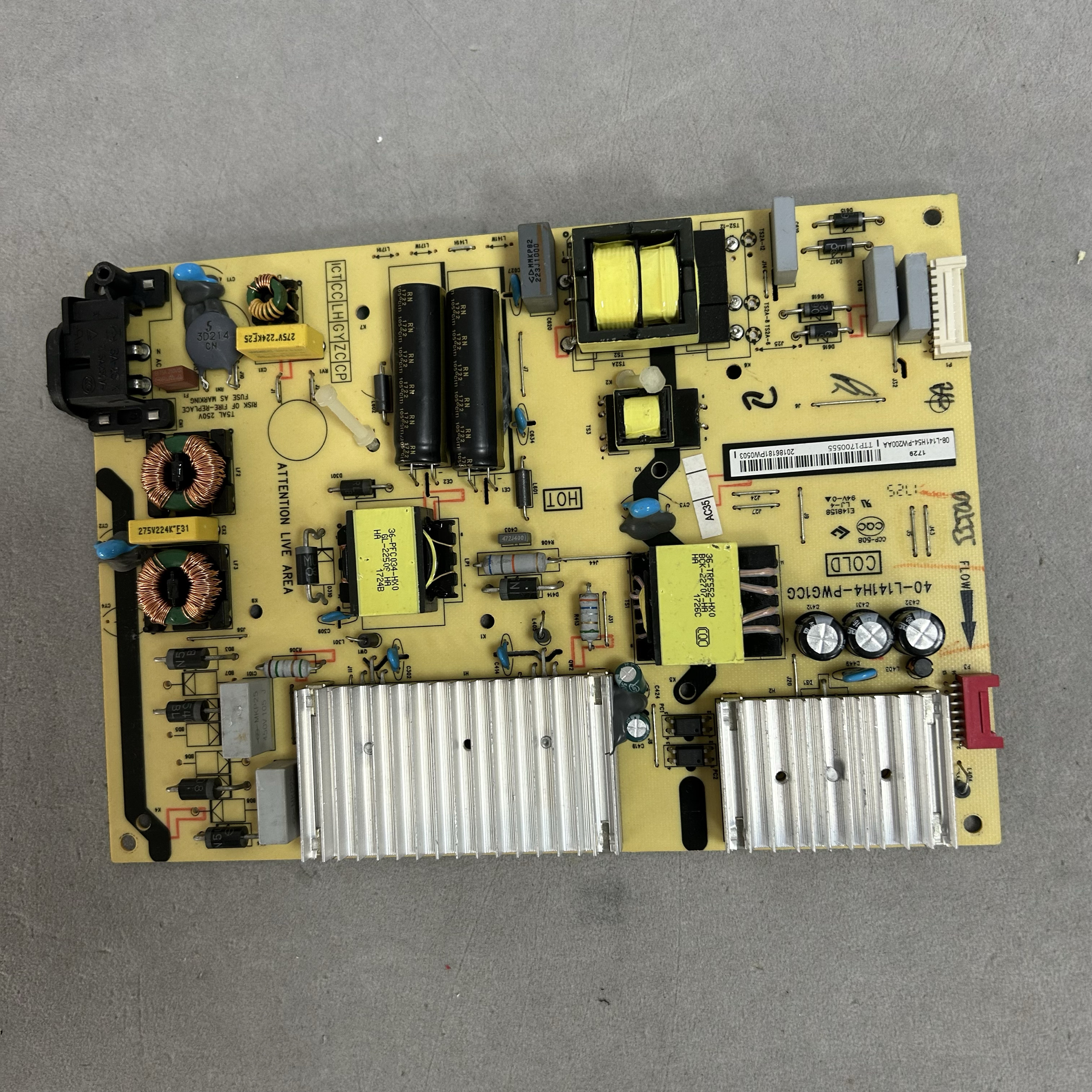 TCL D49A620U 电源板40-L141H4-PWF1CG 08-L141H54-PW200AA 4管