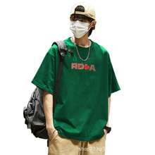短袖男款2025年夏季新款潮牌纯棉美式重磅春装宽松男士打底衫T恤