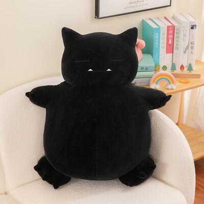 暗黑闪电卡比兽公仔藤原浩周边可爱玩偶黑色毛绒玩具生日礼物女生