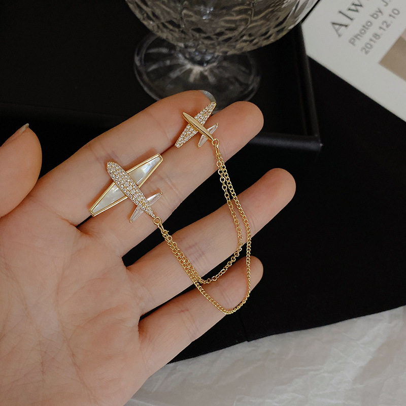 高级感小众飞机模型胸针时尚