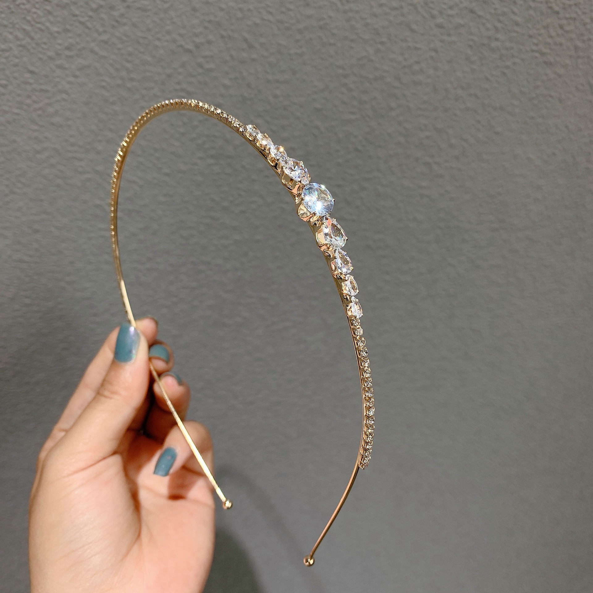 韩版时尚风水钻森系细边头饰发箍