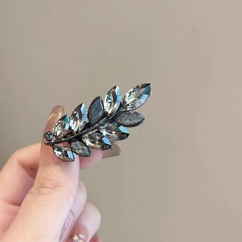 麦穗合金水钻猫眼石气质高级感侧边夹精致小众款服饰箱包鞋扣装饰