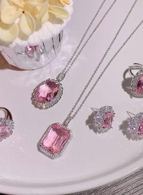 奢华气质公主长方形项链女