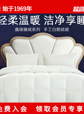 鑫缘臻绒系列手工白鹅绒被升级款羽绒被EYPY
