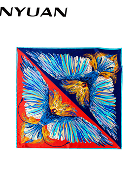 鑫缘桑蚕丝双面异色方巾高端真丝方巾88*88cm