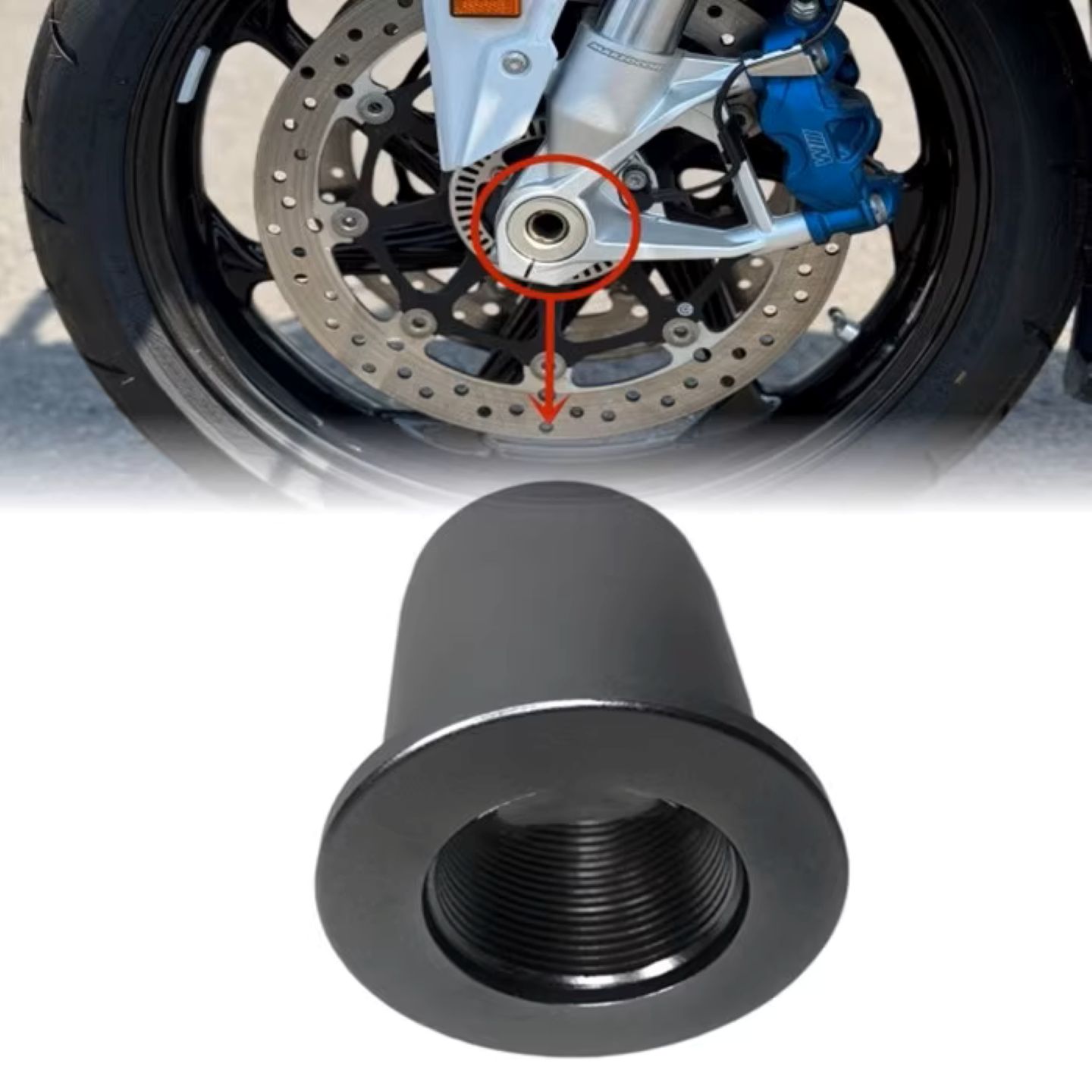 S1000RR M版 HP4 13-19 S1000R XR19-23前轮轴螺丝轴套螺帽螺母