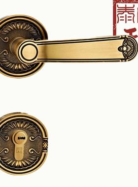 泰好铜锁泰好工房 纯铜简欧式大门卧室内房门锁分体锁TH60-122122