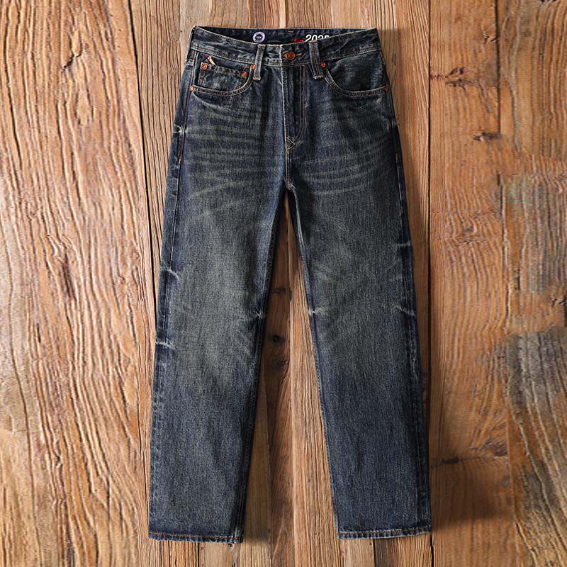 阔腿赤耳丹宁牛仔裤男505宽松大直筒情侣百搭水洗复古显瘦时尚潮