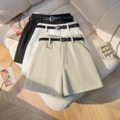 短裤 女小个子2025夏季 百搭显瘦高腰a字阔腿裤 高级感西装 休闲裤 子