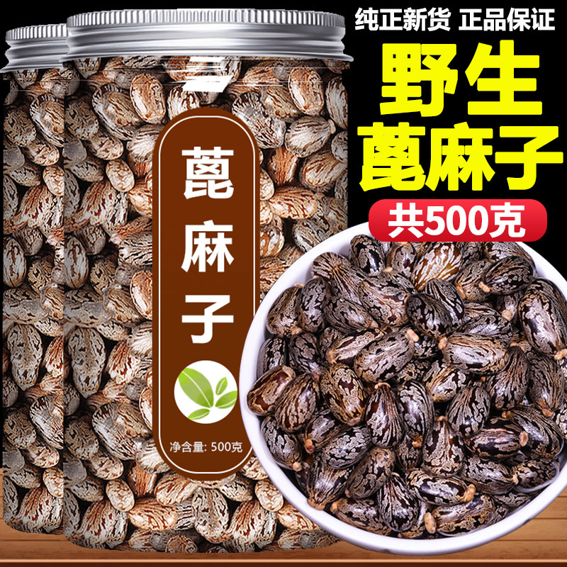 蓖麻子籽中药材500g野生新鲜生大麻子种子冰蓖麻子仁粉麻籽大颗粒