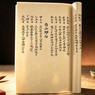 复古宣纸高清廿四配六甲便览精品收藏李德瀚手抄繁体字字帖