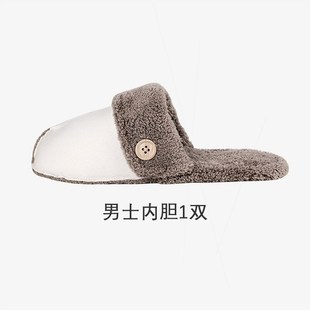 可拆卸毛绒可机洗女士防滑内胆套防水棉拖鞋 拖鞋 替换芯可拆洗男士