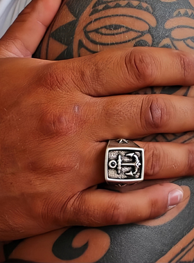 STAYSTRONG钛钢朋克男女刻字戒指