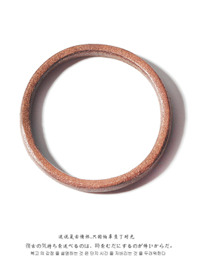 日本潮人高桥复古手环手工闭口无缝养色牛皮手镯情侣男女百搭礼物