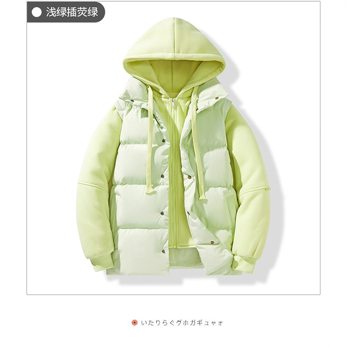 NASA联名港风假两件棉衣